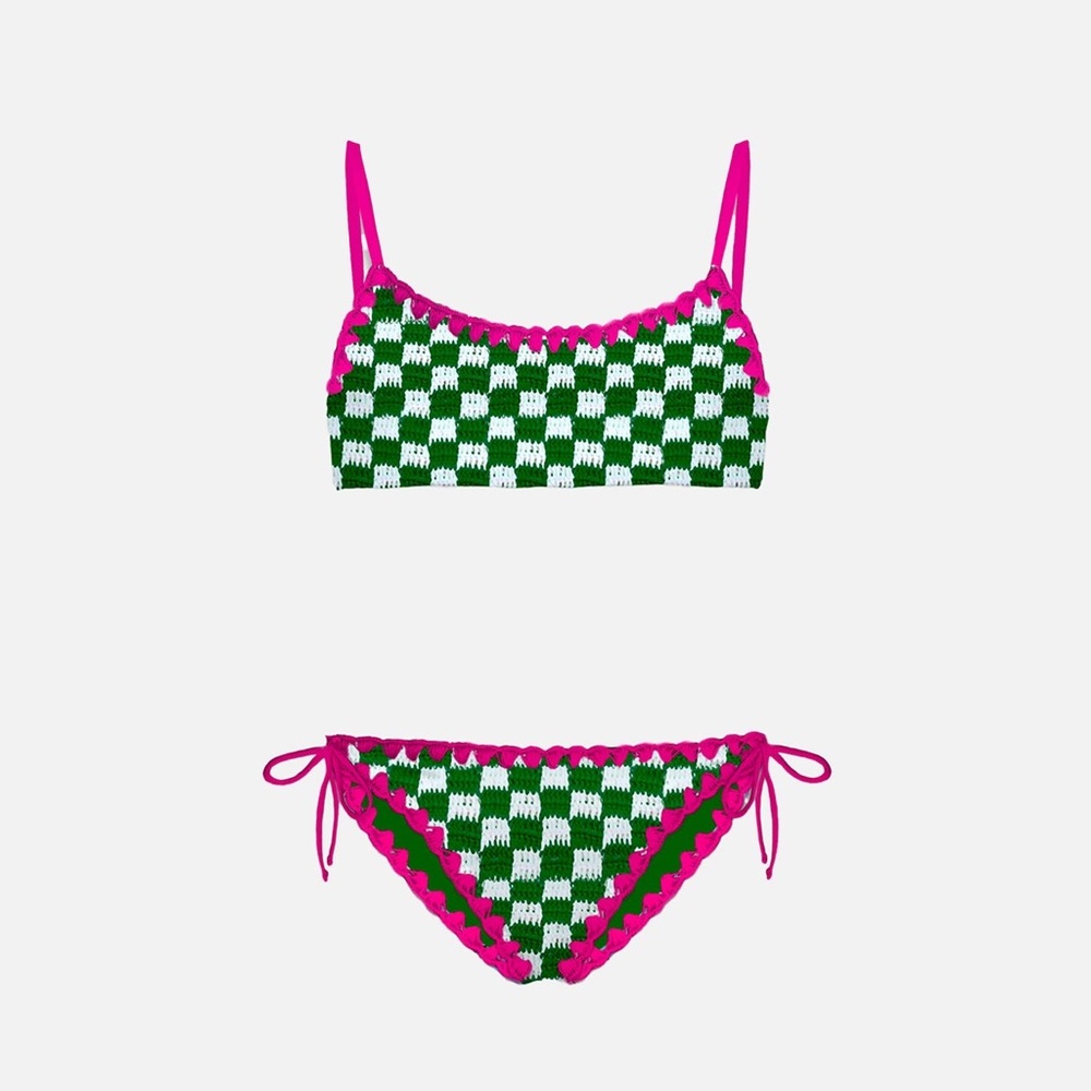 NWOT! Mc2 Saint Barth Girls Crochet Bralette Bikini. Size 8